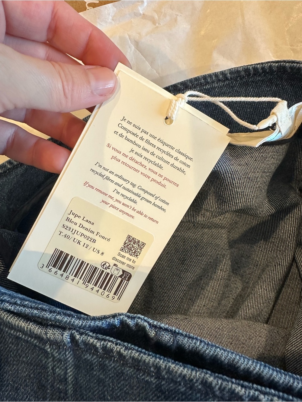 NWT Sezane Lana Skirt 40 - Picture 7 of 7